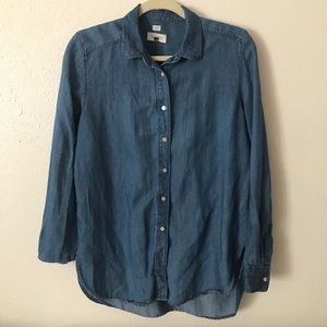 Loft Chambray button down jean top